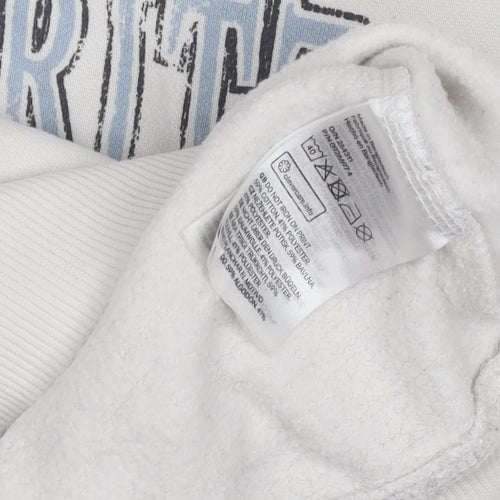H&M Women's White Pullover Sweatshirt XS