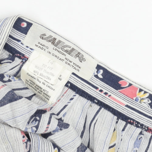 Jaeger Women's Multicoloured Pleated Midi Skirt, Size 14