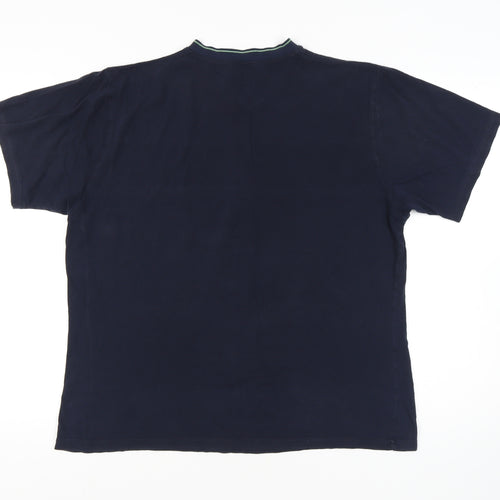 Marks and Spencer Men’s Blue Colourblock T-Shirt, Medium