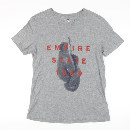 Gap Men's Grey Empire State Graphic T-Shirt M
