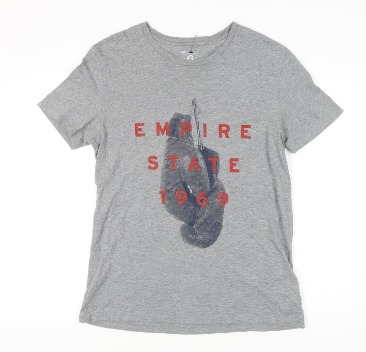 Gap Men's Grey Empire State Graphic T-Shirt M