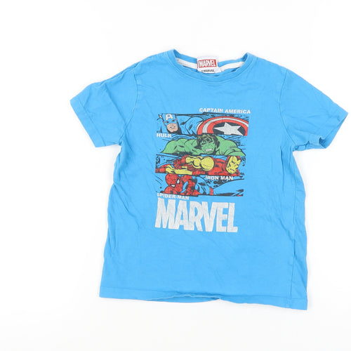 Marvel Boys Blue Superhero Graphic T-Shirt 8-9 Years