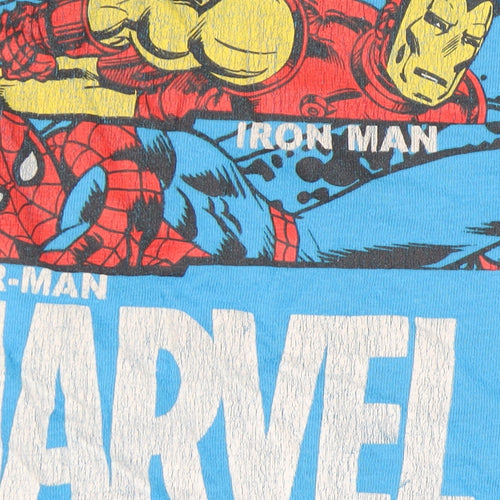 Marvel Boys Blue Superhero Graphic T-Shirt 8-9 Years