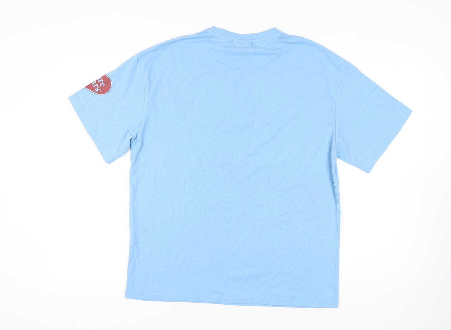 Romwe Blue Unisex T-Shirt Size 20 Crew Neck