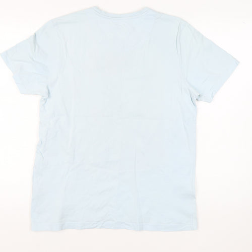 Good Souls Men's Blue Army Skull Graphic T-Shirt, Size M