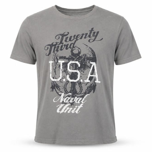 Goodsouls Men's Grey USA Navy Graphic T-Shirt Size M