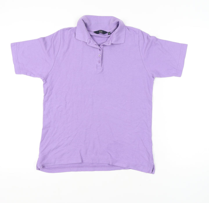 Isle Essentials Women's Purple Polo Shirt M