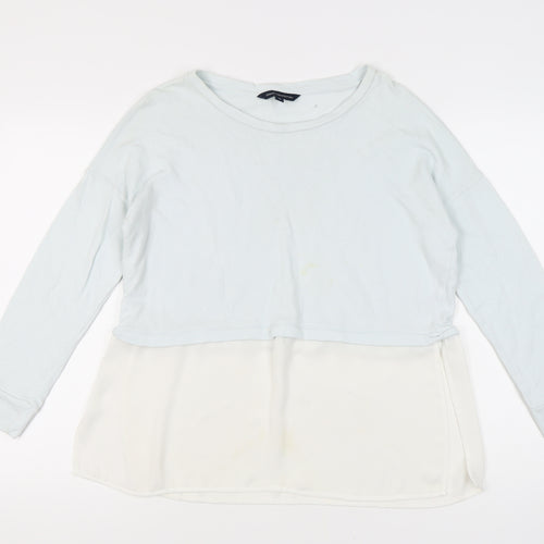 French Connection Women's White Cotton Cropped Top M