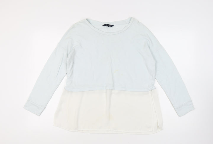 French Connection Women's White Cotton Cropped Top M