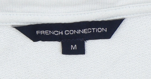 French Connection Women's White Cotton Cropped Top M
