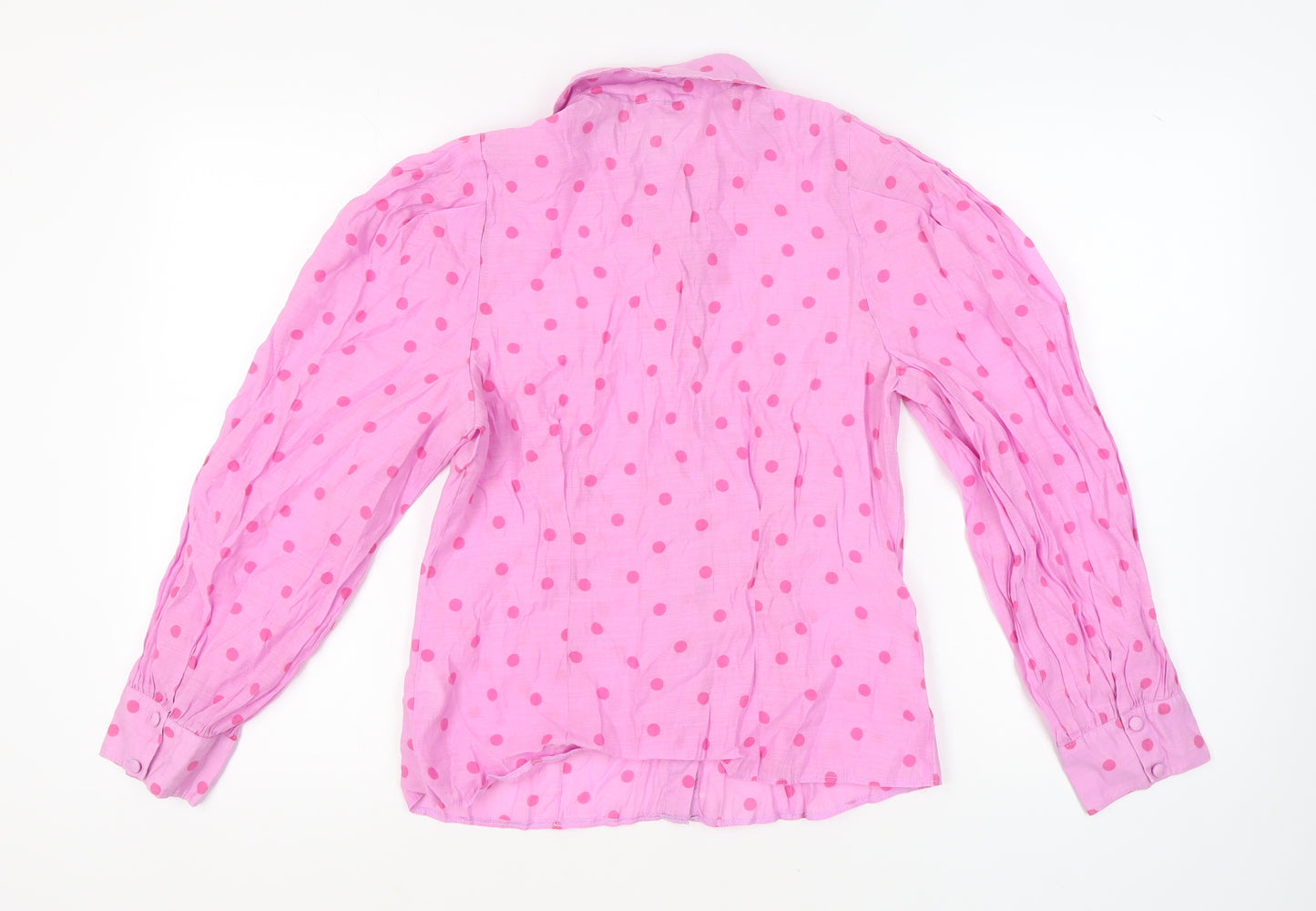 River Island Women's Pink Polka Dot Blouse Size 16