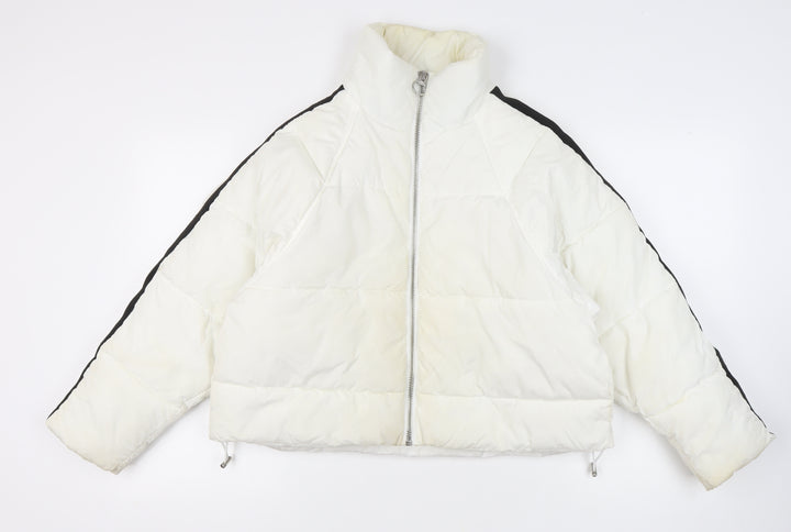 Topshop Women's White Puffer Jacket Size 10