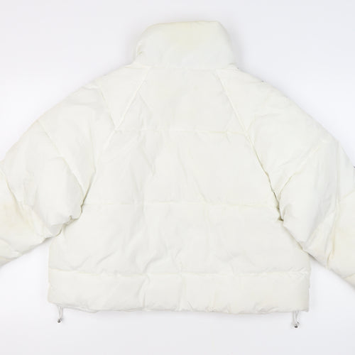 Topshop Women's White Puffer Jacket Size 10