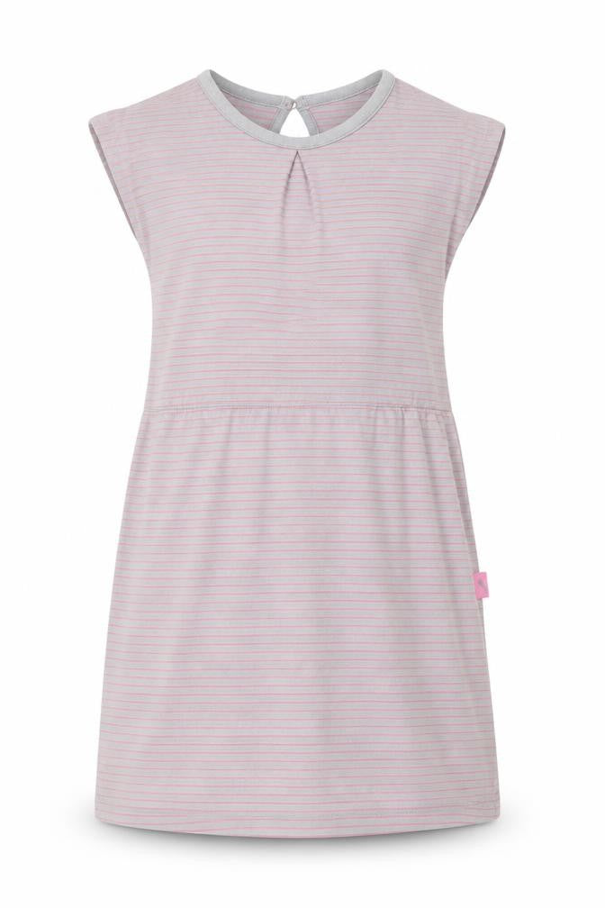 Trespass Girls Pink Striped T-Shirt Dress 7-8 Years