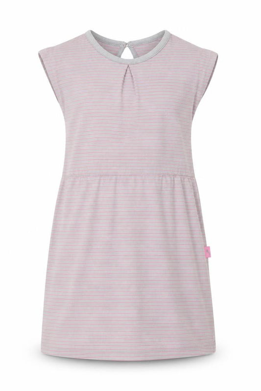 Trespass Girls Pink Striped T-Shirt Dress 7-8 Years