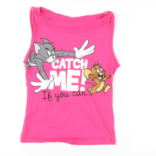 Tom and Jerry Women's Pink Cami Top, Size 8-10