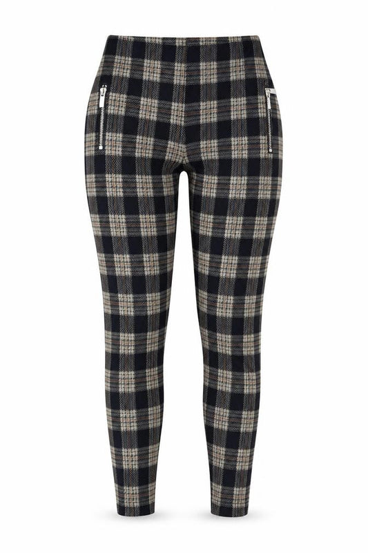 Next Women's Black Plaid Leggings, Size 8, Autumn/Winter