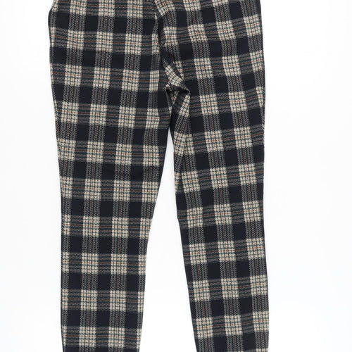 Next Women's Black Plaid Leggings, Size 8, Autumn/Winter