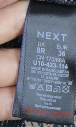 Next Women's Black Plaid Leggings, Size 8, Autumn/Winter