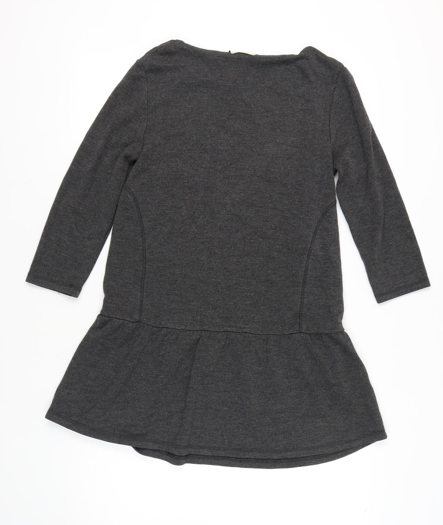 Hush Womens Grey 3/4 Sleeve Dress Small