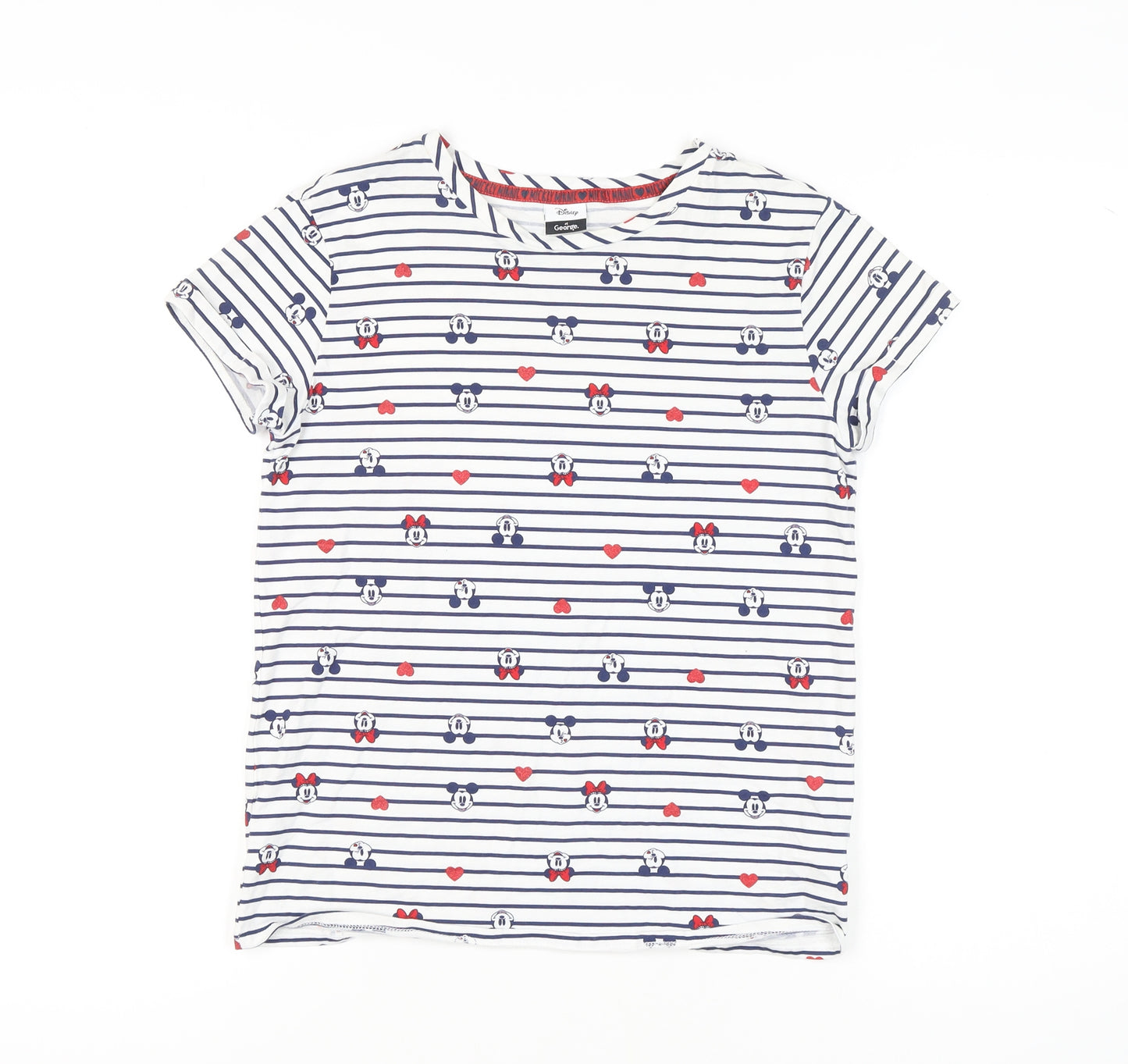 George Women’s White Cartoon T-Shirt Pyjama 8