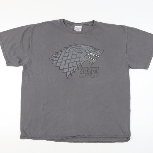 Game of Thrones Men's Grey Stark XL T-Shirt
