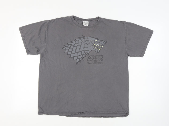 Game of Thrones Men's Grey Stark XL T-Shirt