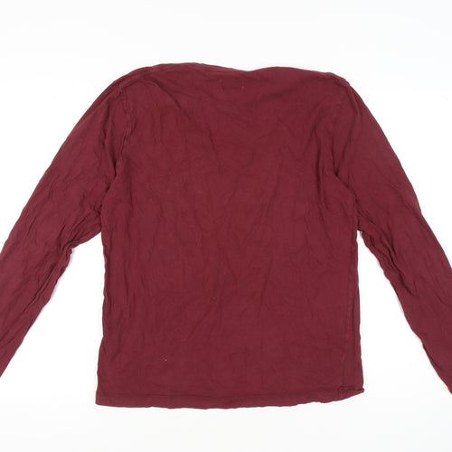 Jack Wills Men's Red Long Sleeve T-Shirt M