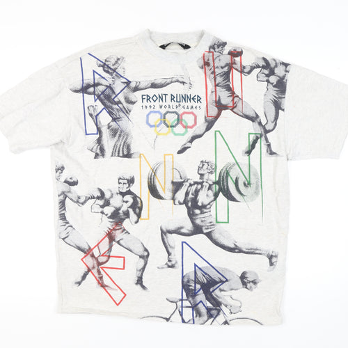 Front Runner Men's White Sports T-Shirt Small