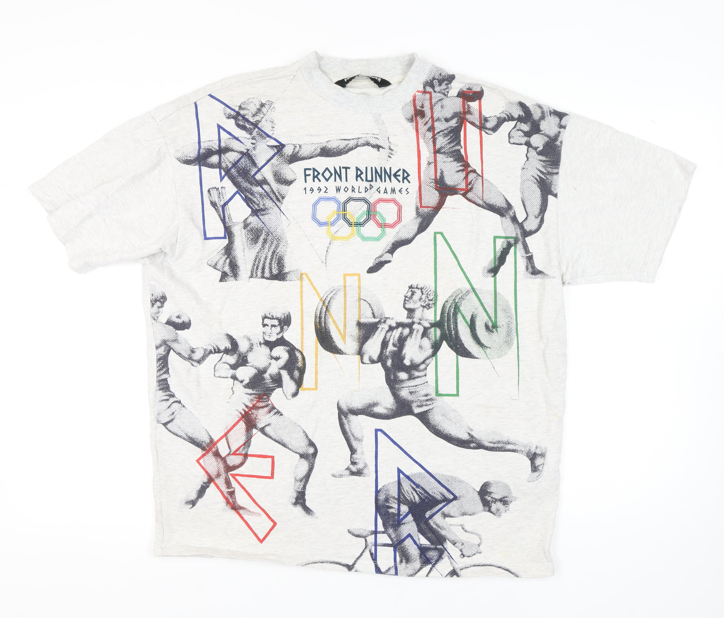 Front Runner Men's White Sports T-Shirt Small