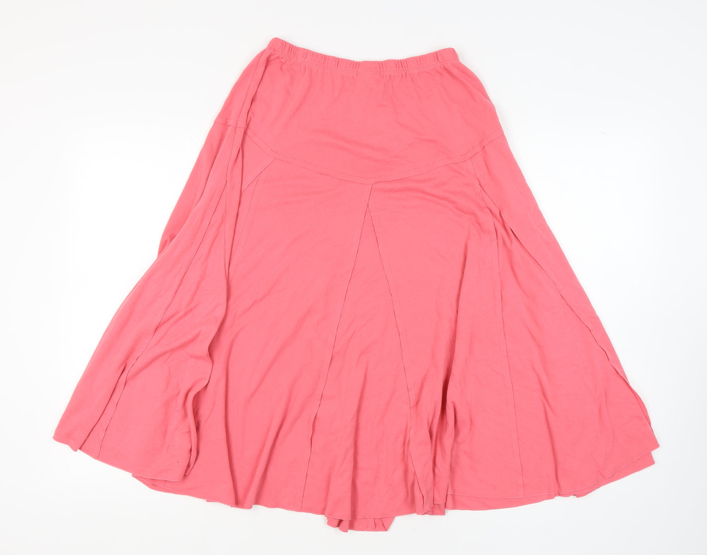 Damart Women's Pink Flare Skirt Size 14 Elastic Waist