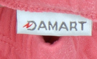 Damart Women's Pink Flare Skirt Size 14 Elastic Waist