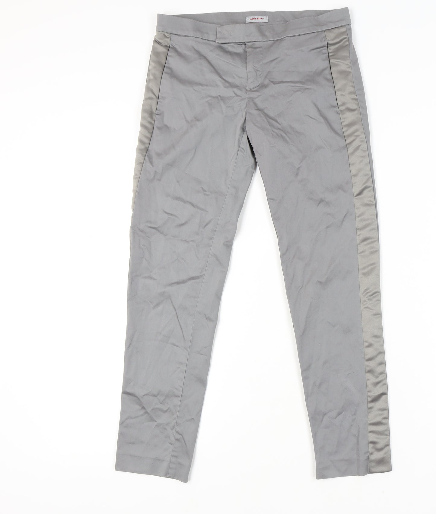 Miss Sixty Women's Grey Slim Trousers, Size 24