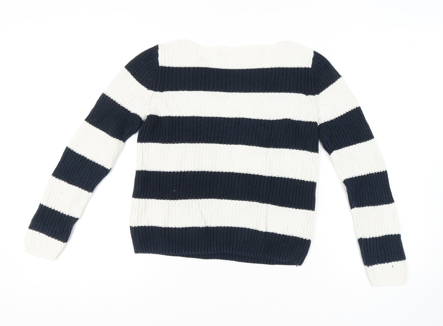 Principles Women Multicolour Striped Pullover Size 10 Petite