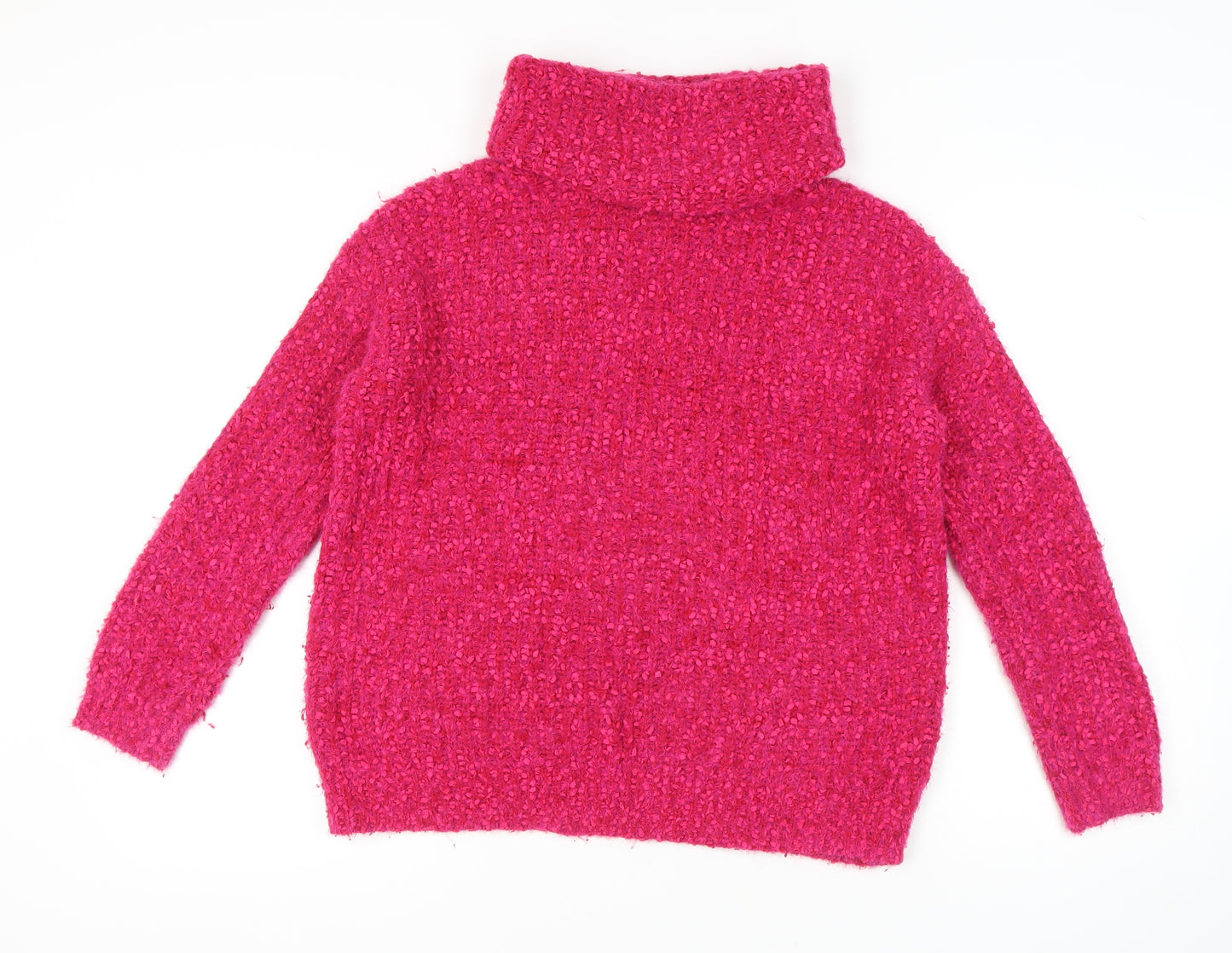 Marks and Spencer Pink Roll Neck Women's Jumper - S