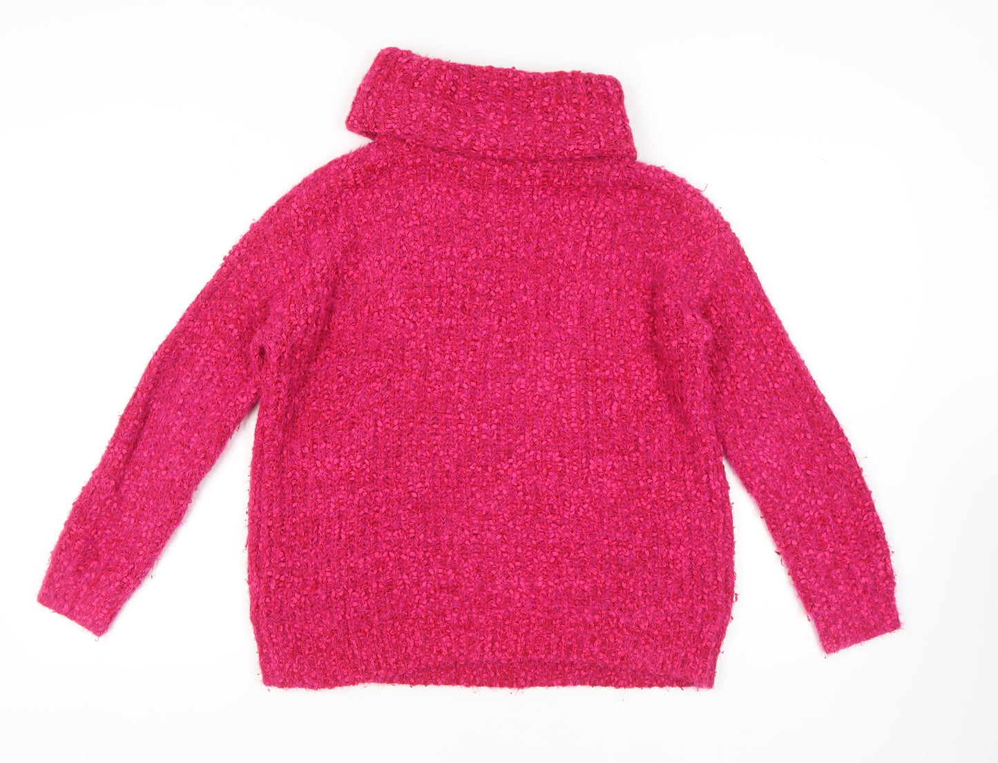 Marks and Spencer Pink Roll Neck Women's Jumper - S