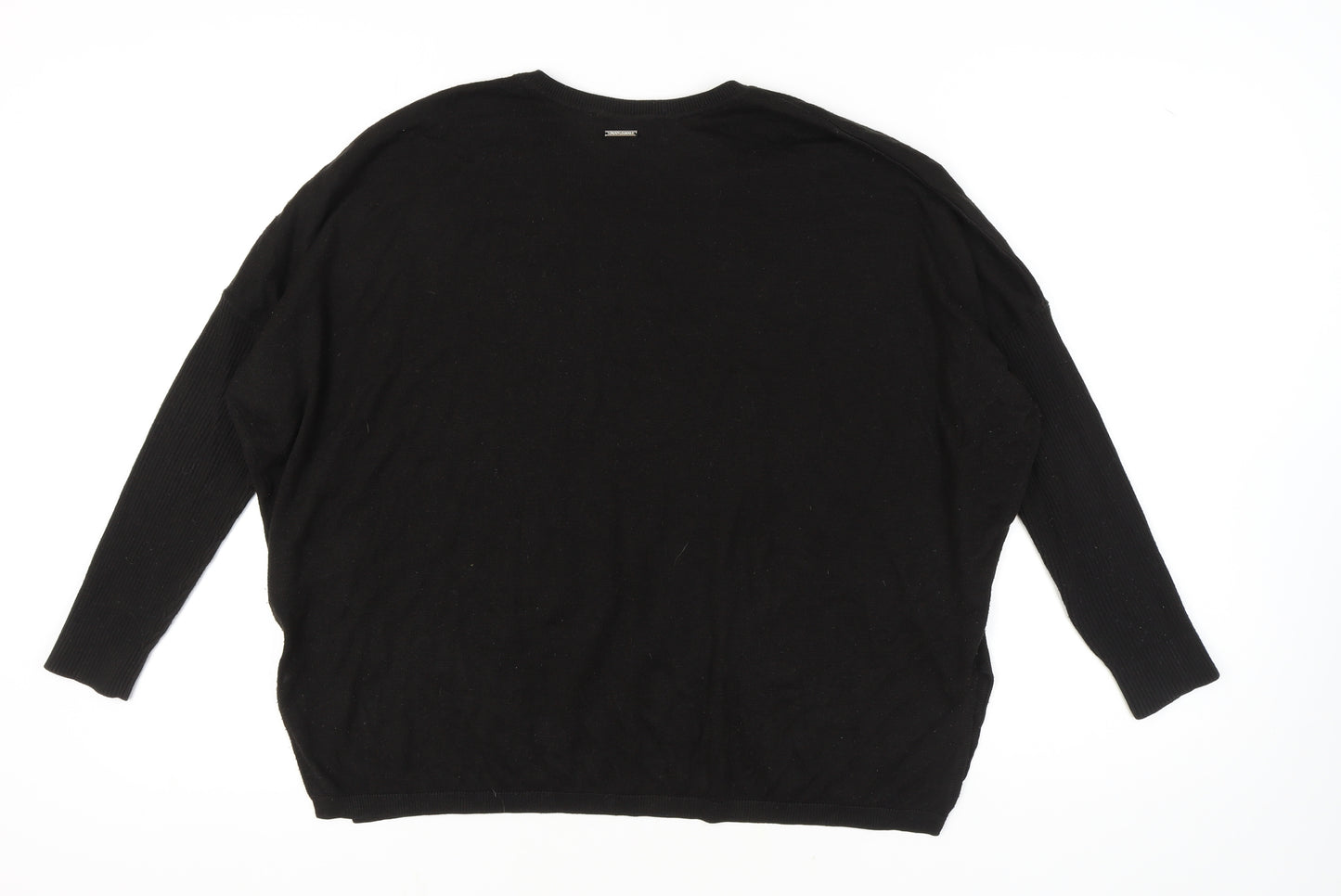 DKNY JEANS Women's Black Star Jumper V-Neck M