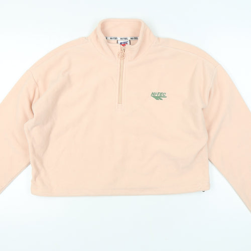 HI-TEC Women's Beige 1/4 Zip Fleece Sweatshirt Size 12