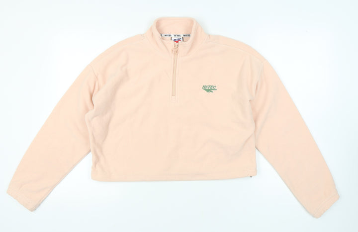 HI-TEC Women's Beige 1/4 Zip Fleece Sweatshirt Size 12