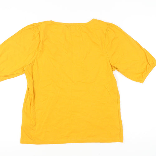 Joe Browns Women's Yellow Short Sleeve T-Shirt Size 12