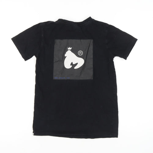 Money Boys Black Logo T-Shirt, Short Sleeve, Size 11-12