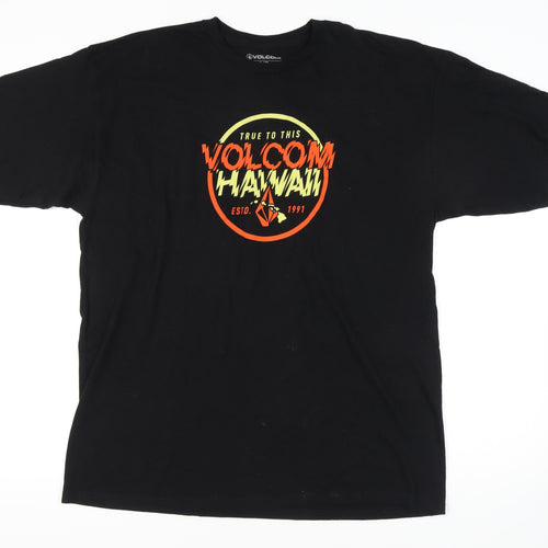 Volcom Men's Black XL Surf Logo T-Shirt