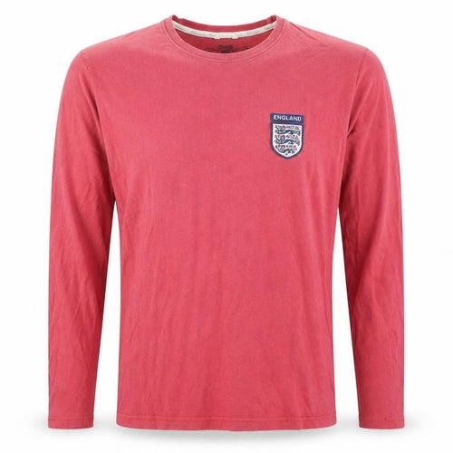 Next Men's Red Cotton England Long Sleeve T-Shirt M