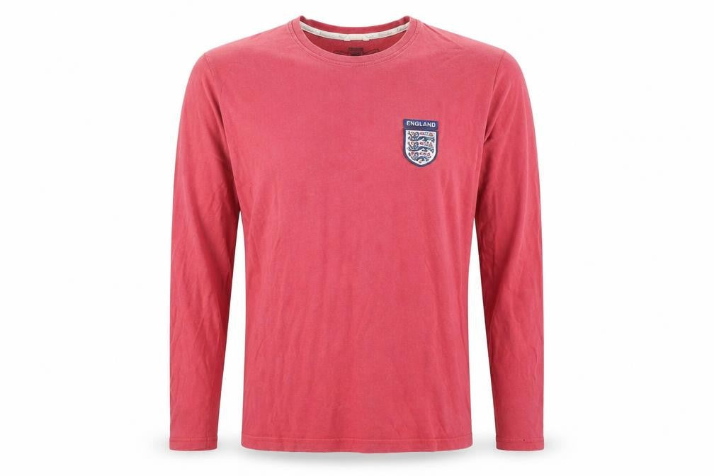 Next Men's Red Cotton England Long Sleeve T-Shirt M