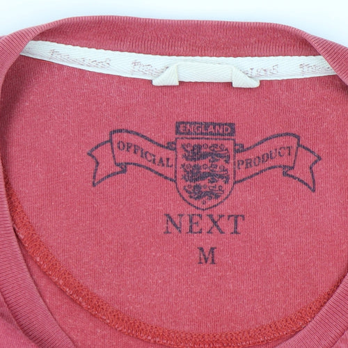 Next Men's Red Cotton England Long Sleeve T-Shirt M