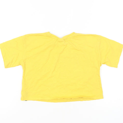 Friends Girls Yellow Cropped T-Shirt 9-10 Years