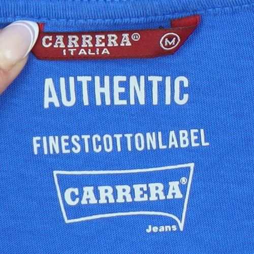 Carrera Blue Men's Medium Retro Graphic T-Shirt