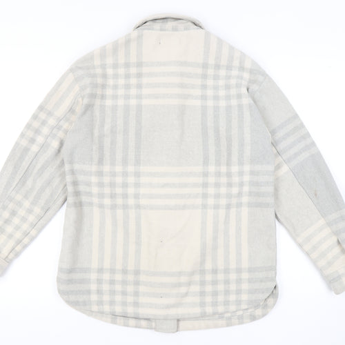 New Look Women's Beige Plaid Jacket Size 10