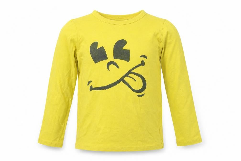 Gap Boys Yellow Graphic Long Sleeve T-Shirt 6-7 Years