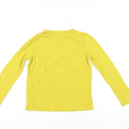 Gap Boys Yellow Graphic Long Sleeve T-Shirt 6-7 Years